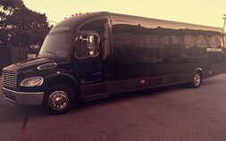 black party bus exterior